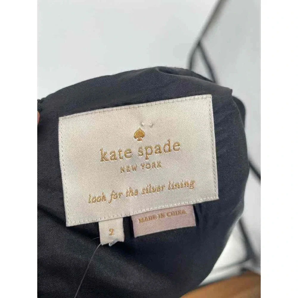 Size 2 Kate Spade Black Print Dress